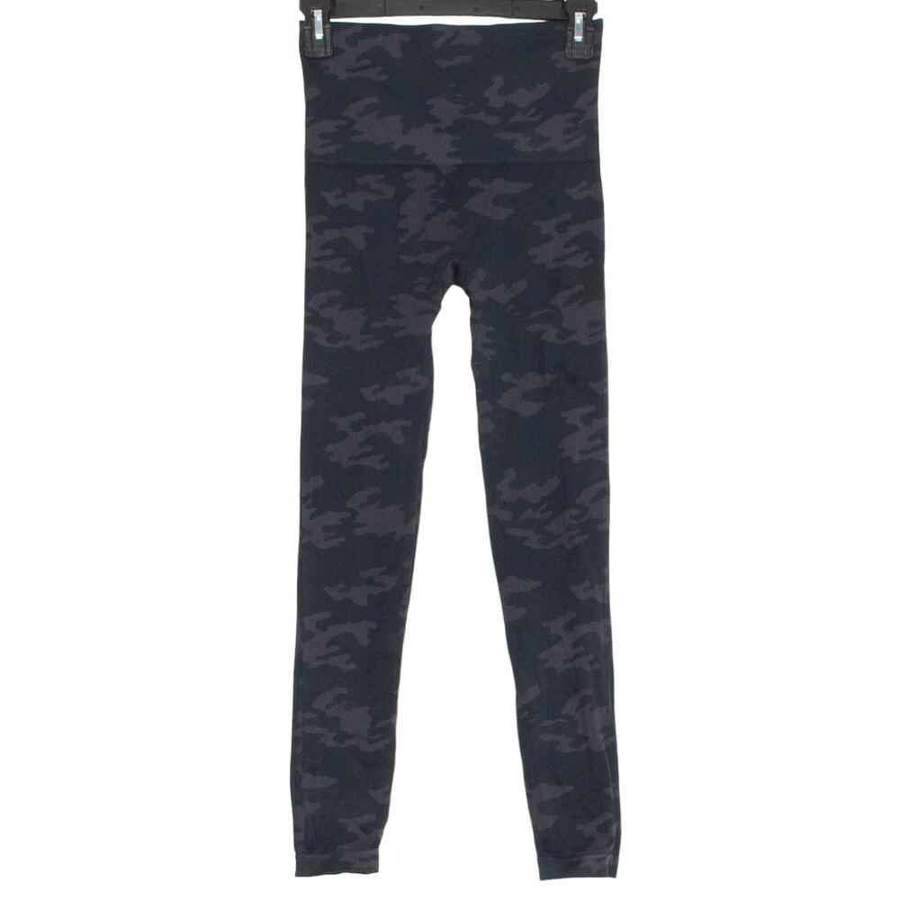 Spanx Legging Look At Me Now Seamless Camo Athleisure Grunge Urban Black Medium